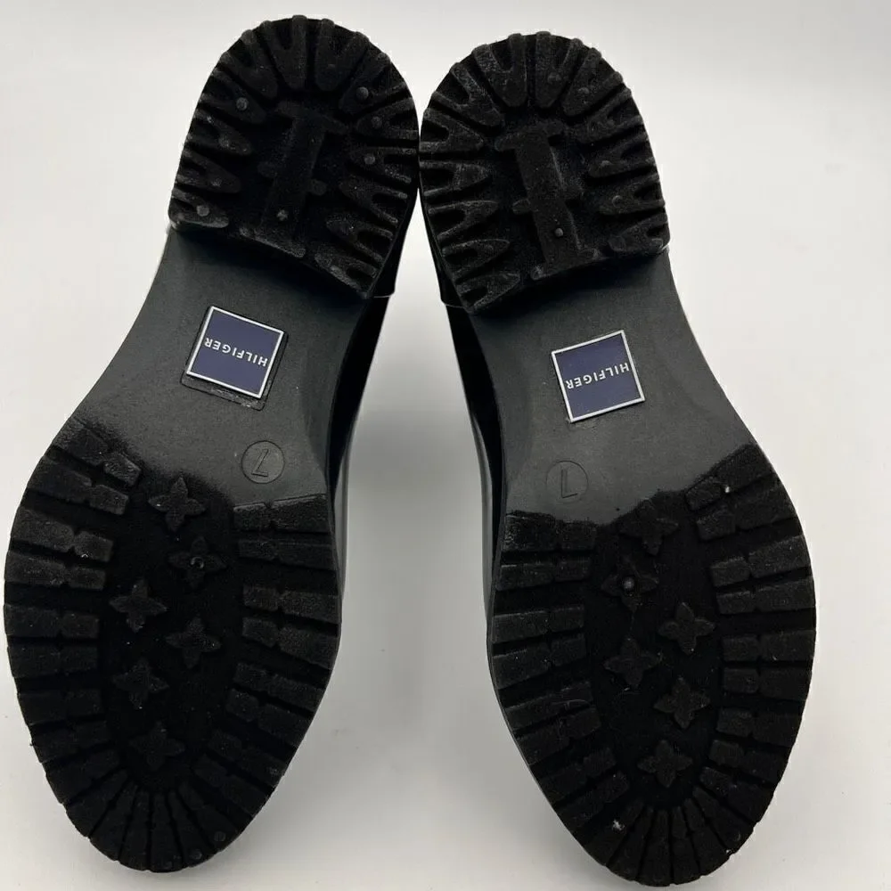 Tommy Hilfiger Shoes Women's Size 7 Black Freza Rain Boots Designer Waterproof